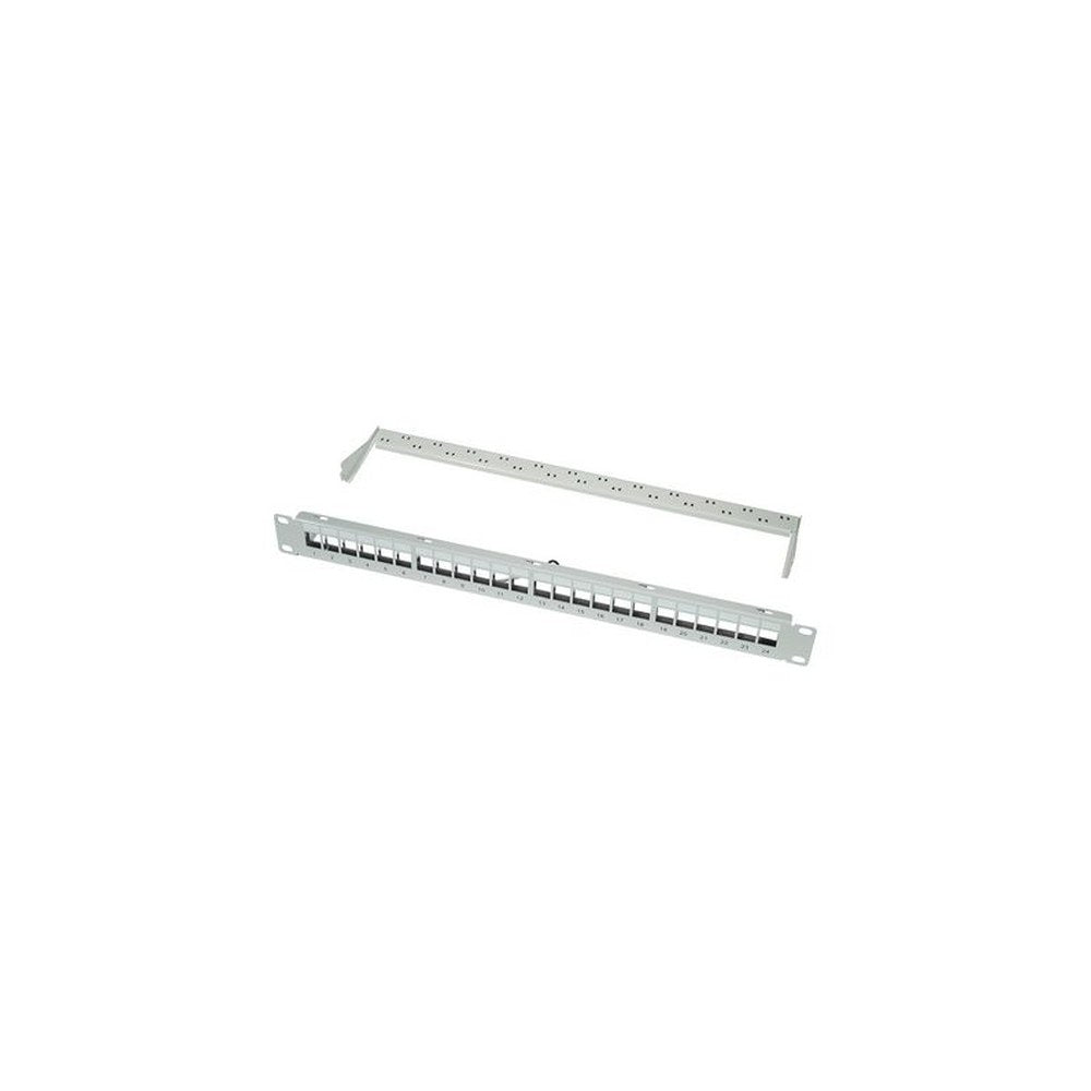 LogiLink Panneau de brassage Keystone 19", 24 ports, blindé