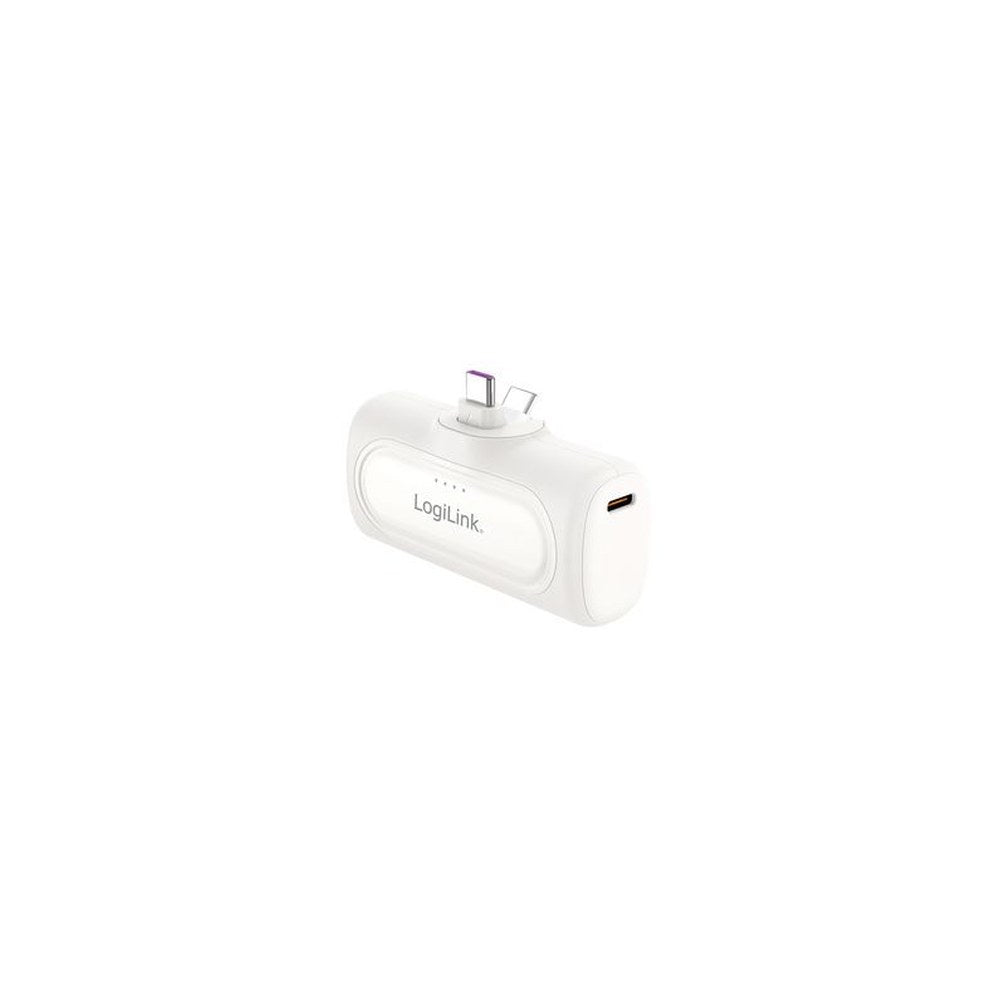 LogiLink Powerbank, 5.000 mAh, 2x USB-C, blanc