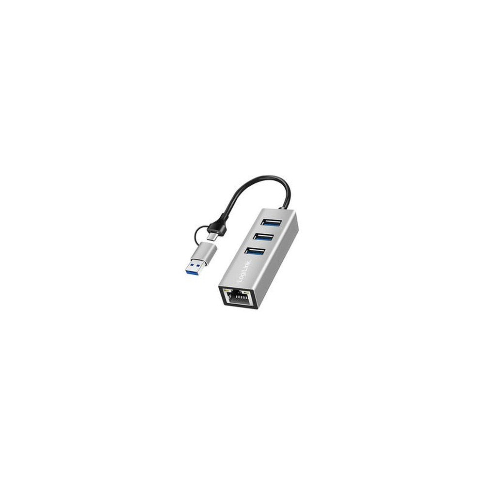 LogiLink Adaptateur USB 3.2 - Gigabit Ethernet, 3 ports USB