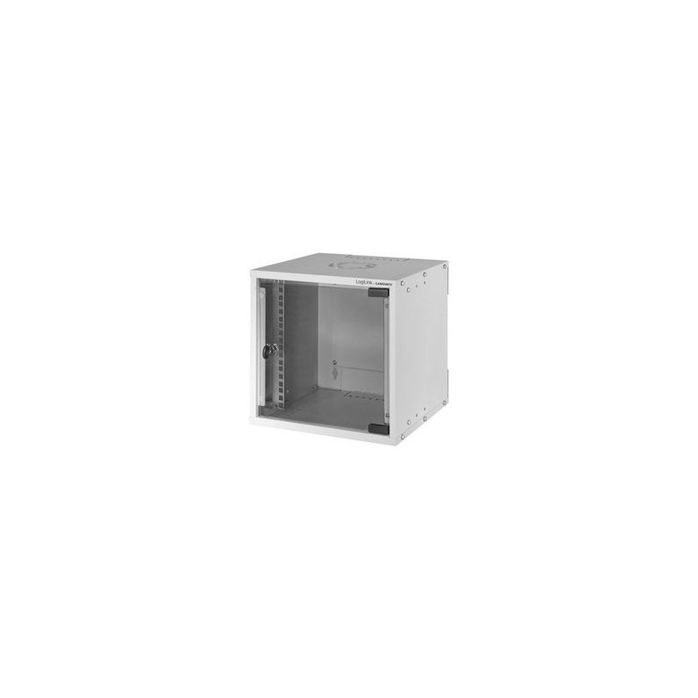 LogiLink Coffret mural 10" SoHo, monté, 9 U, gris clair