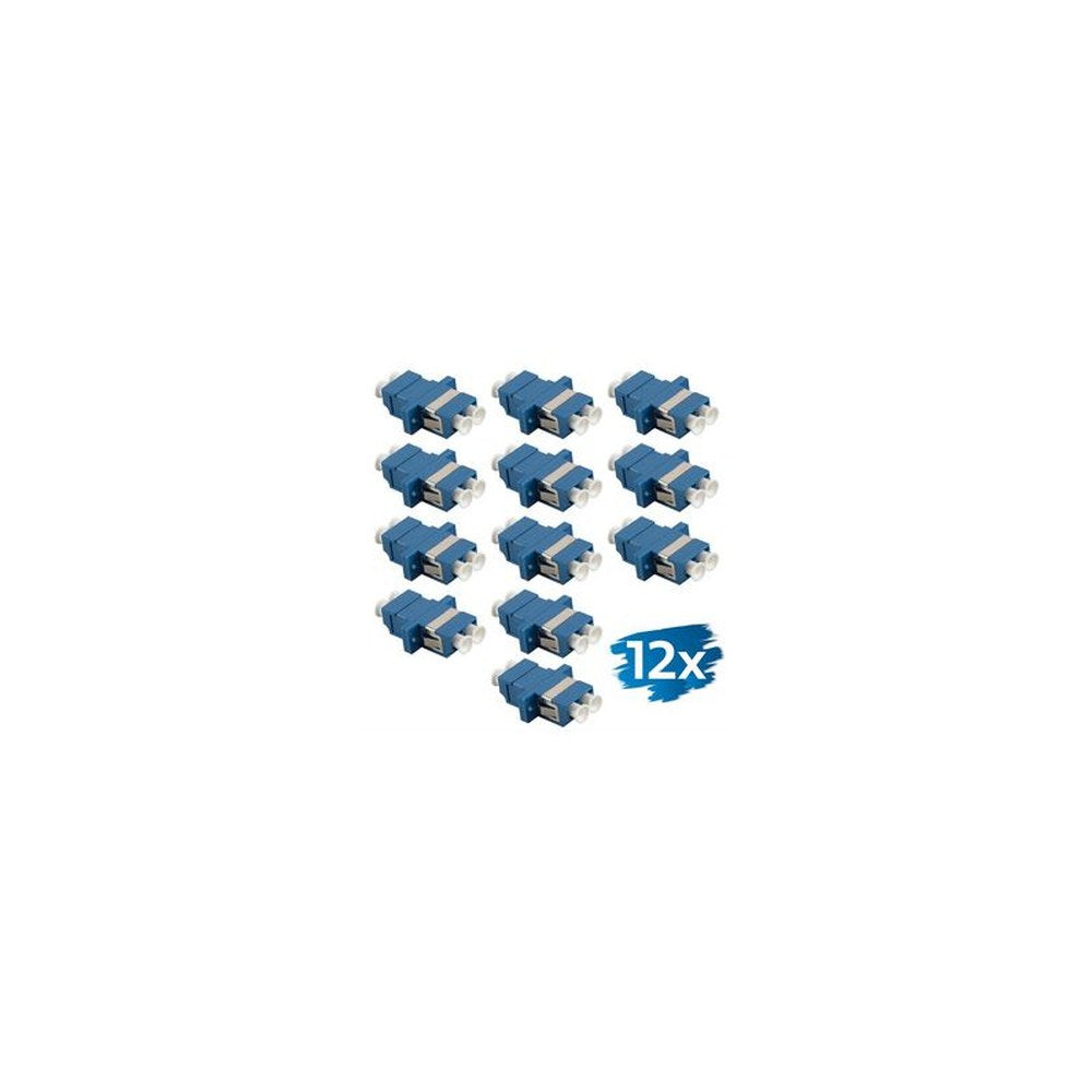 LogiLink Set de coupleurs fibre optique, 2x LC-Duplex, bleu