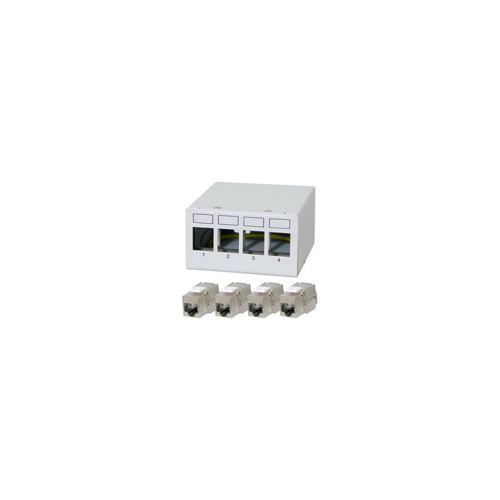 LogiLink Panneau de brassage cat.6A, 12 ports, gris clair