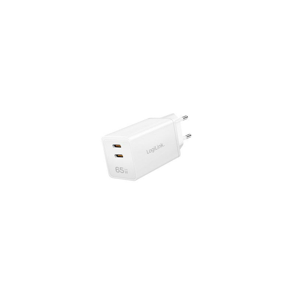 LogiLink Chargeur secteur USB, 2x USB-C PD, 65 W, blanc