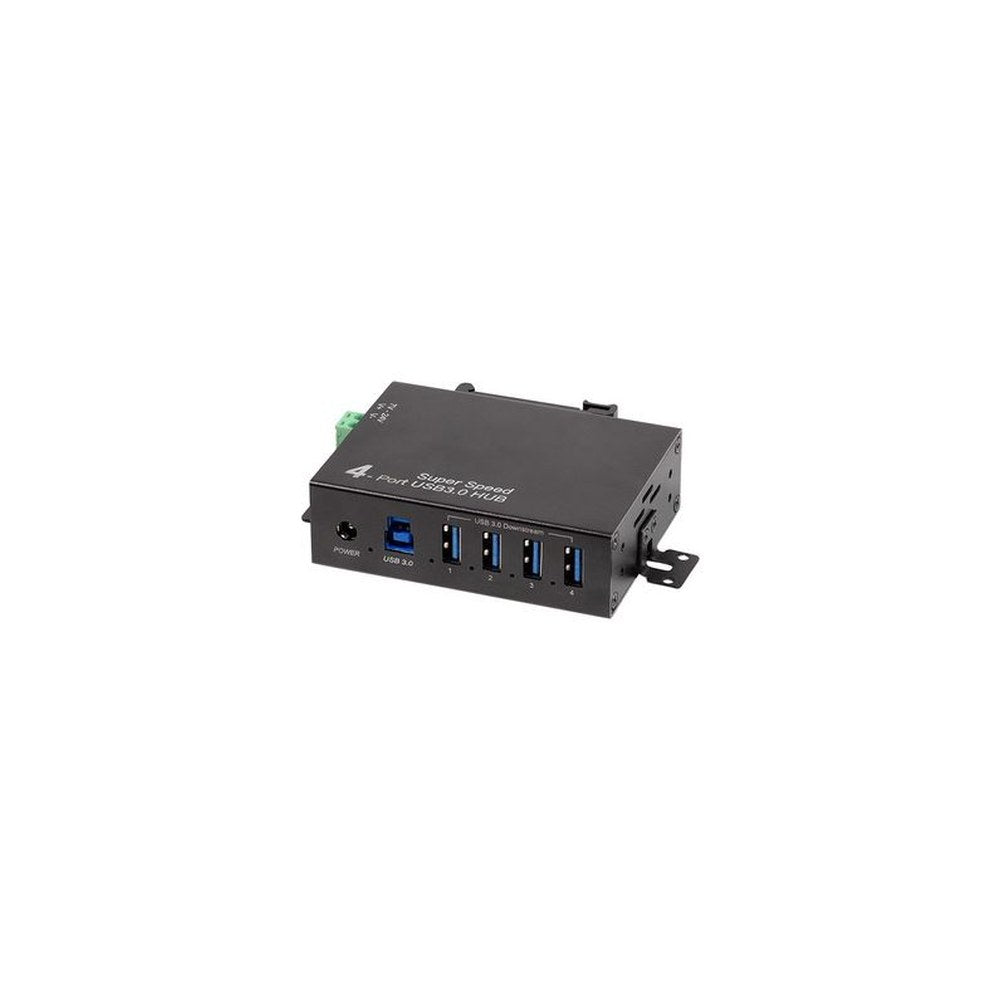 LogiLink Hub industriel USB 3.0, 4 ports, noir