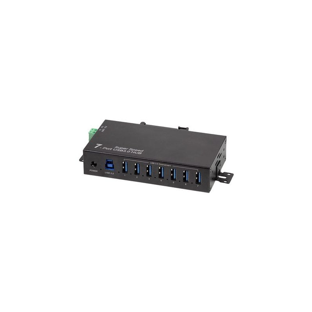 LogiLink Hub industriel USB 3.0, 7 ports, noir