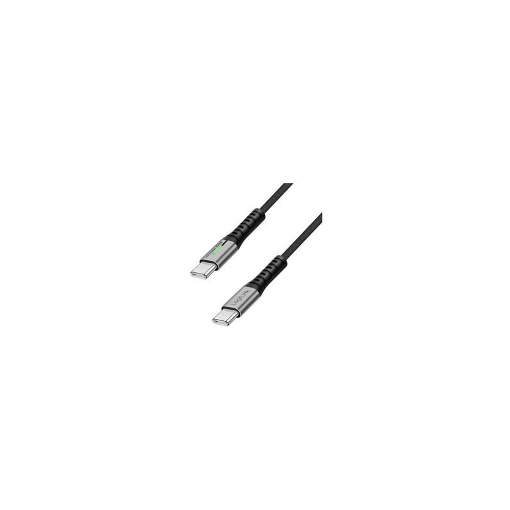 LogiLink USB 2.0 Kabel mit LED, USB-C - USB-C Stecker, 2,0 m