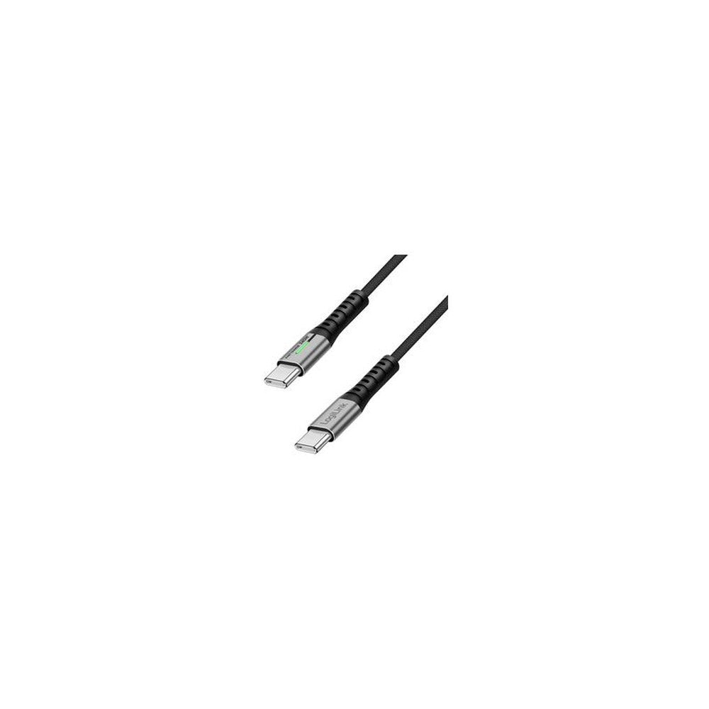 LogiLink USB 3.2 Kabel mit LED, USB-C - USB-C Stecker, 2,0 m