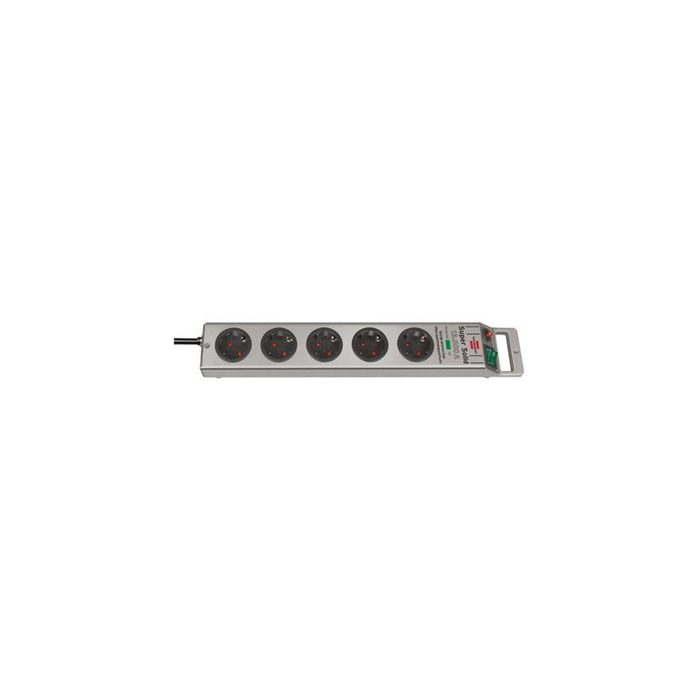 brennenstuhl Steckdosenleiste "Super-Solid", 5-Fach, silber