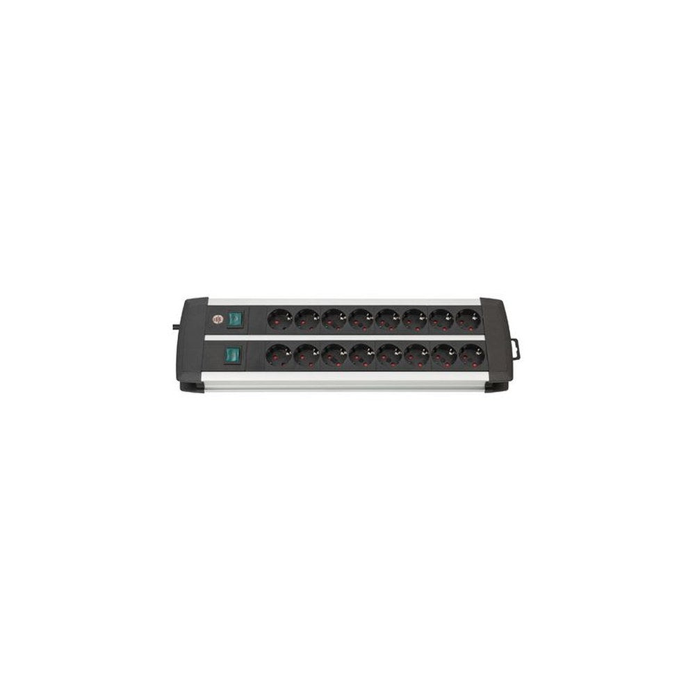 brennenstuhl Steckdosenleiste Premium-Duo-Alu-Line, 16-fach