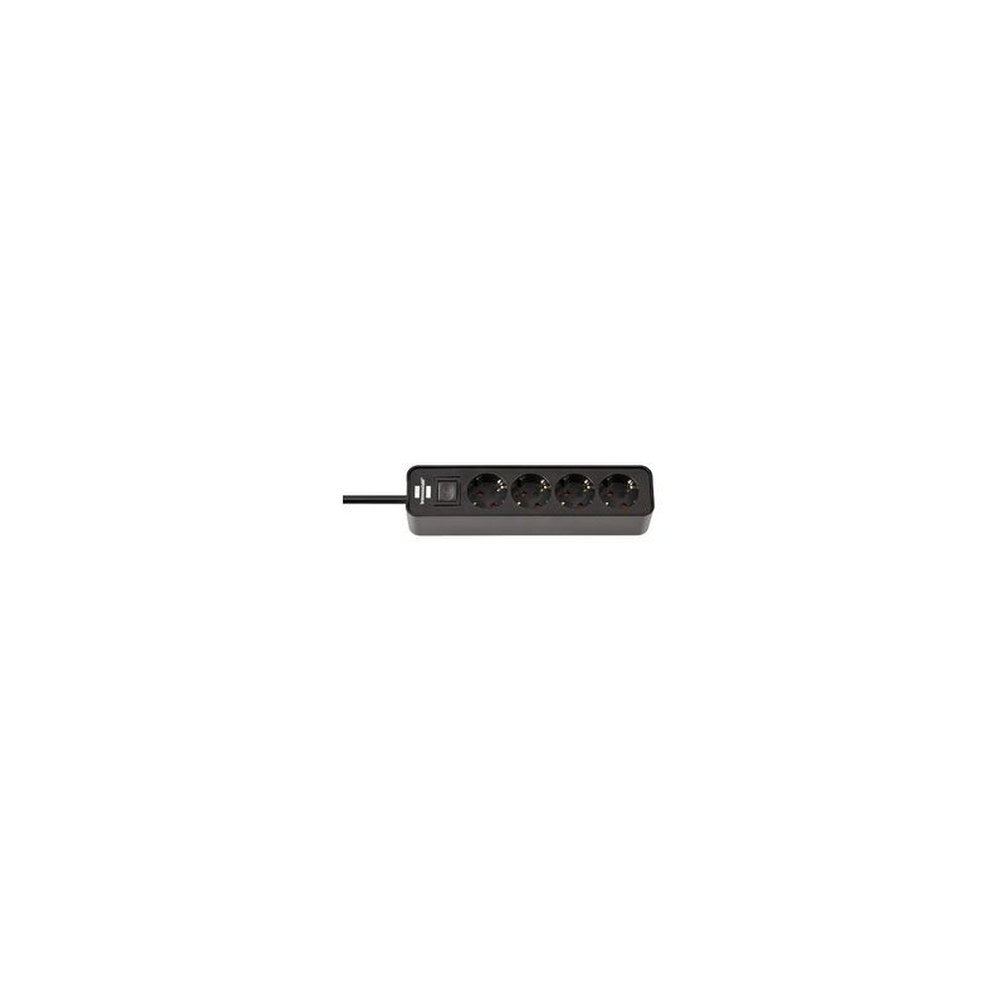 brennenstuhl Steckdosenleiste Ecolor, 4-fach, schwarz