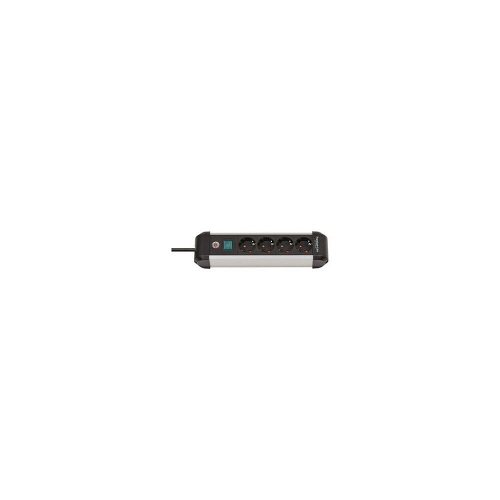 brennenstuhl Steckdosenleiste Premium-Alu-Line, 4-fach