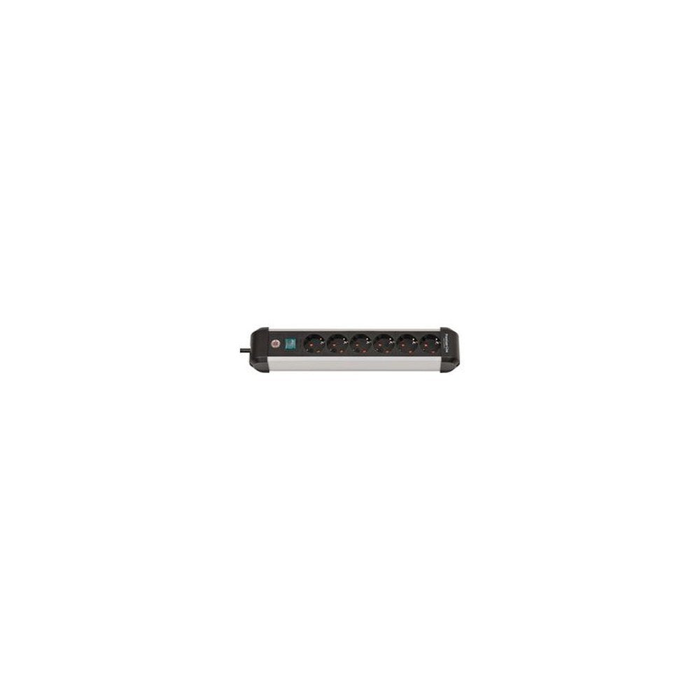 brennenstuhl Steckdosenleiste Premium-Alu-Line, 6-fach