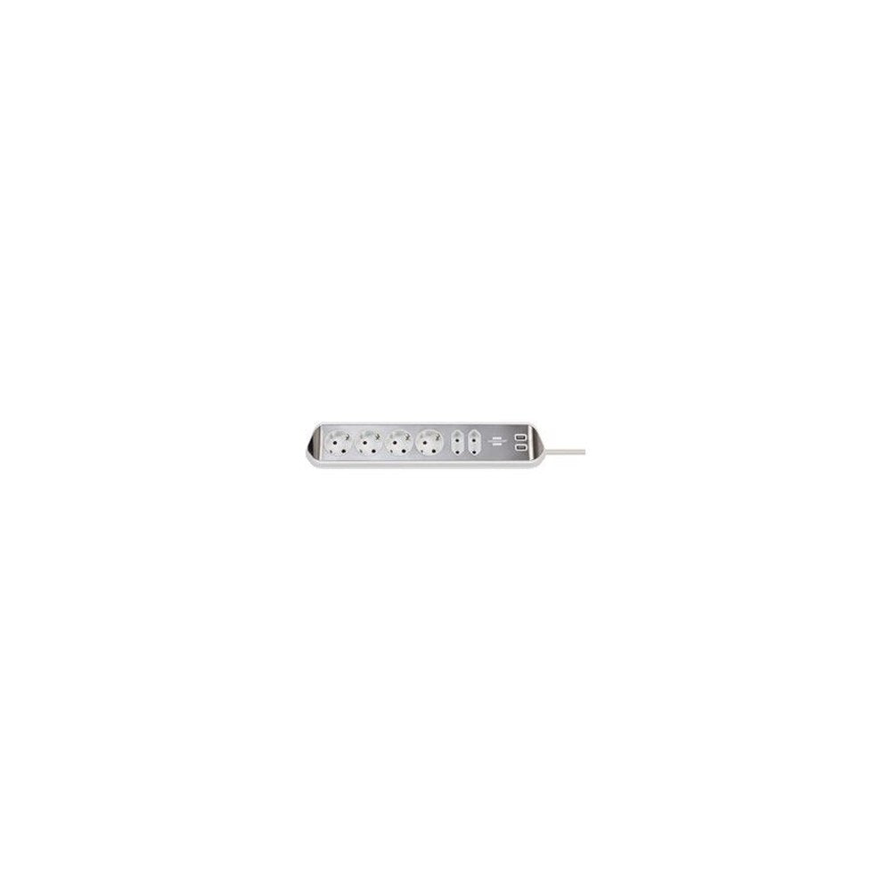 brennenstuhl estilo Ecksteckdosenleiste, silber/weiß