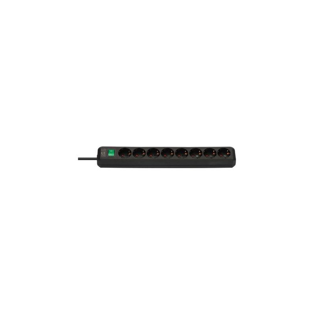 brennenstuhl Steckdosenleiste "Eco-Line", 8-fach, schwarz
