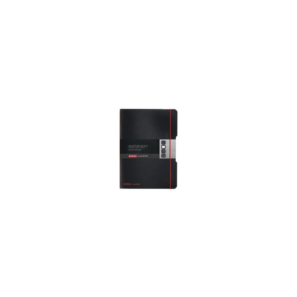 herlitz Carnet de notes my.book flex, A5, PP, noir