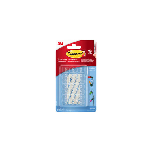 3M Command Clip décoratif, plastique, taille XS, transparent