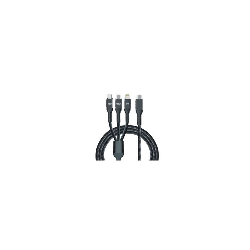 IWH Câble de charge 3 en 1, USB-A-Lightning/Micro USB/USB-C