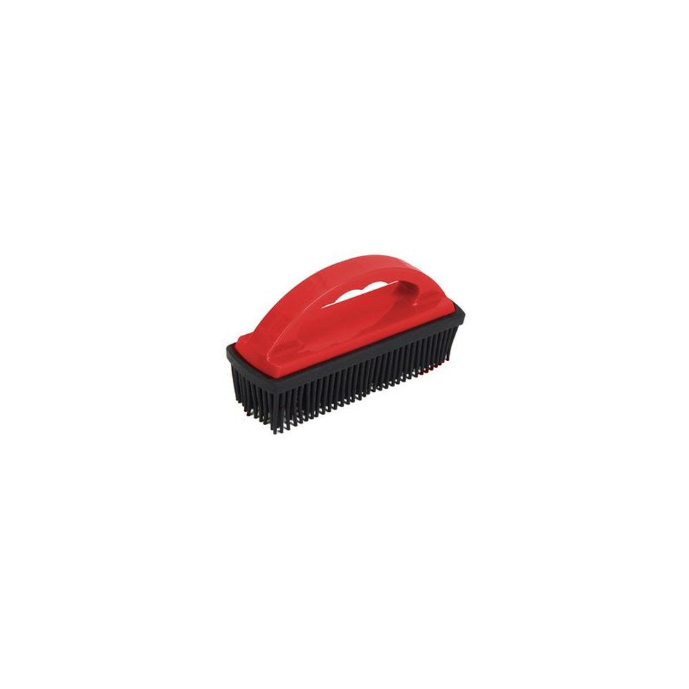 IWH Brosse en caoutchouc pour poils d'animaux, rouge
