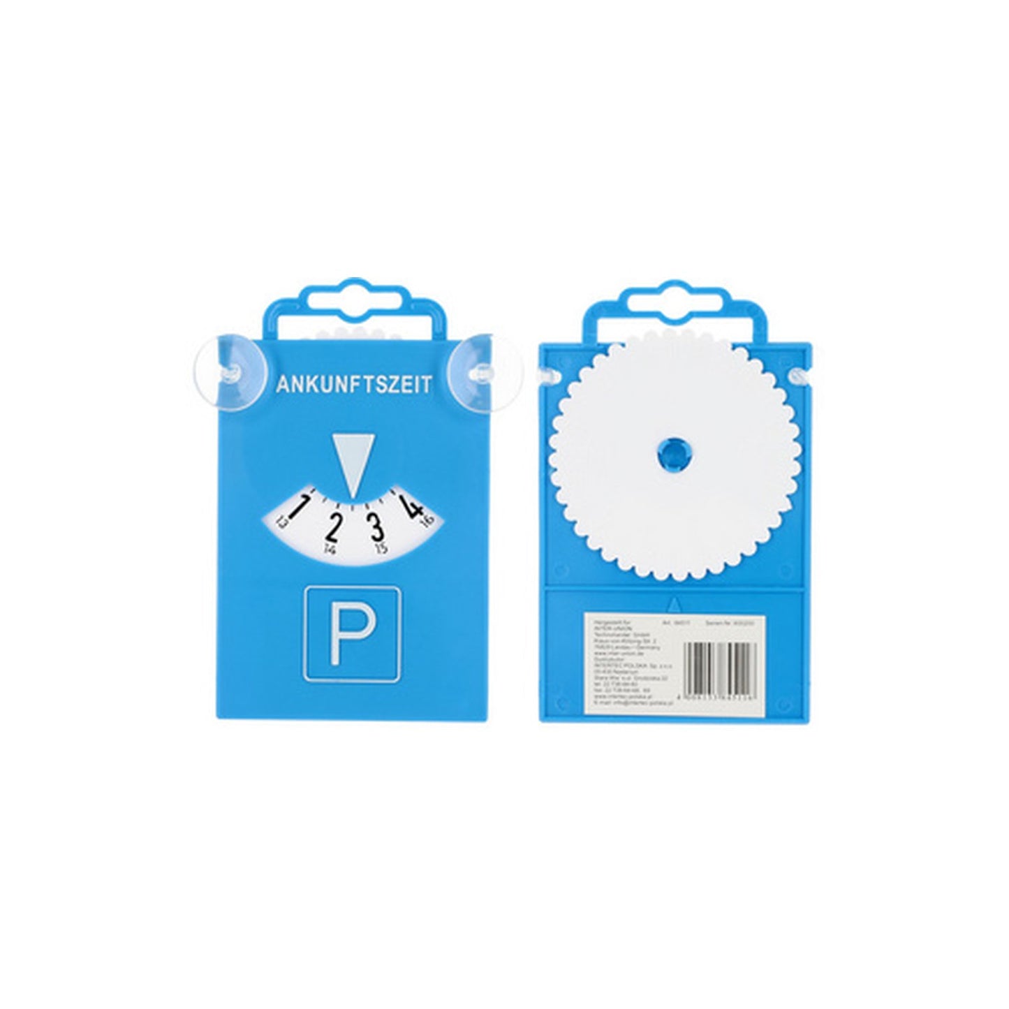 uniTEC Disque de stationnement avec ventouses, bleu