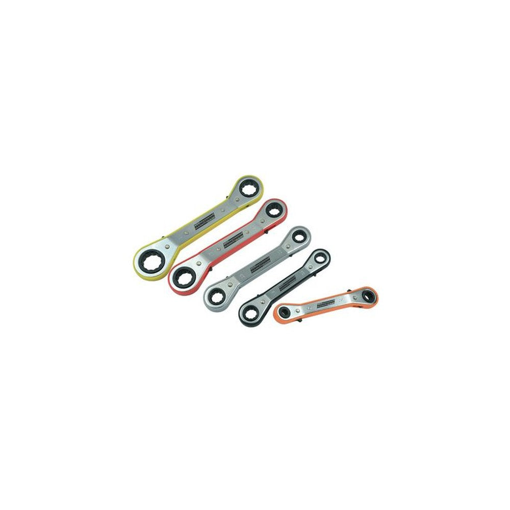 BRÜDER MANNESMANN Kit de clé polygonale à cliquet, 5 pièces