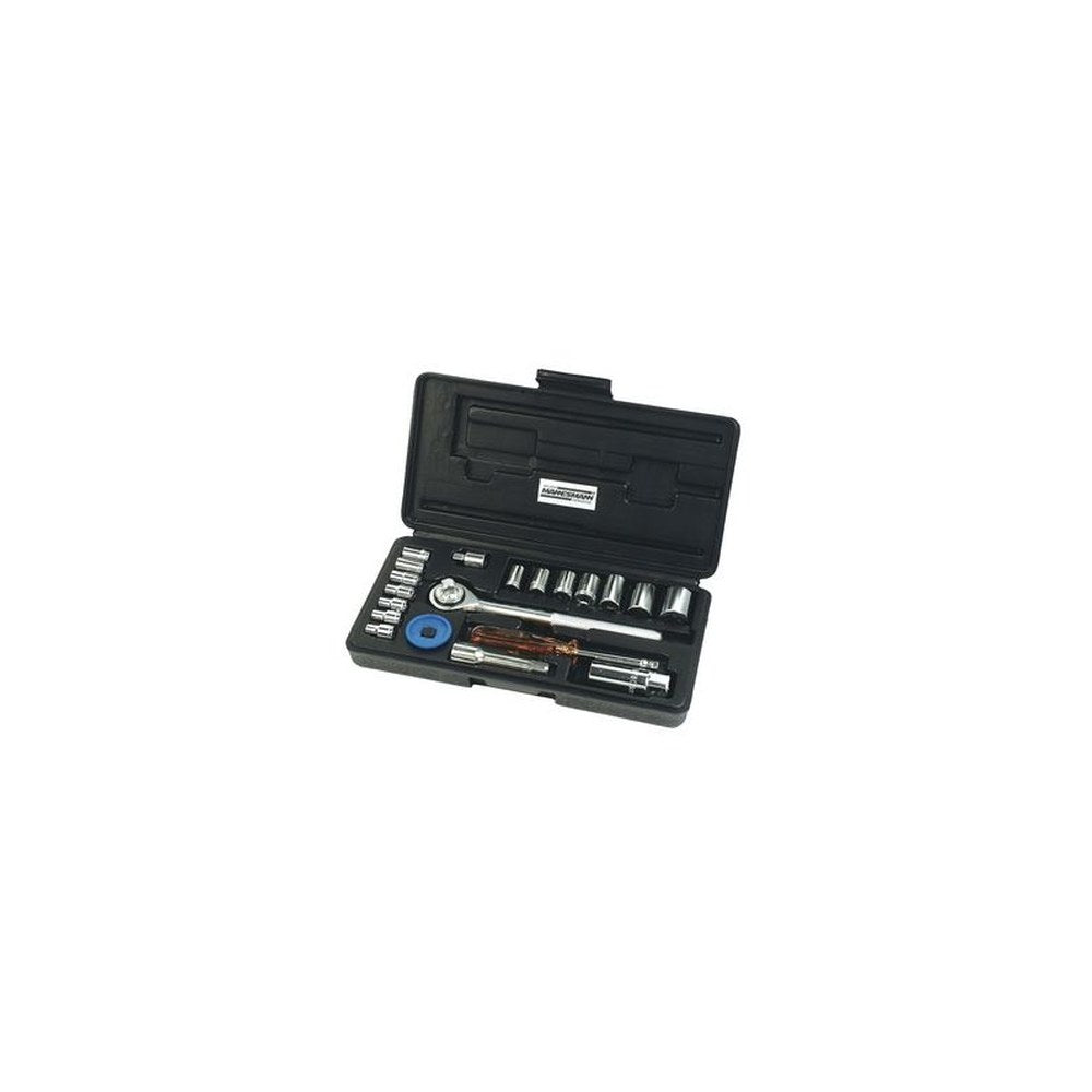 BRÜDER MANNESMANN Jeu de douilles 1/4" + 3/8", 20 pièces