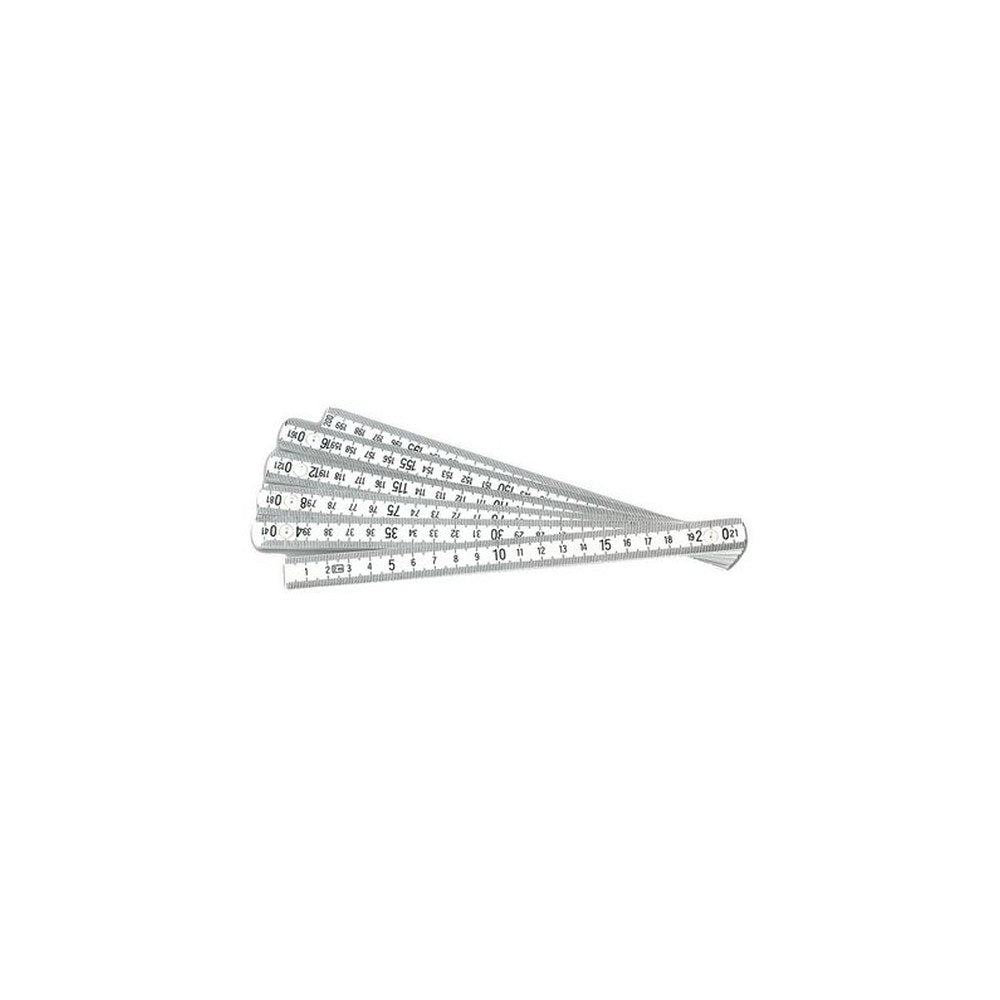 BRÜDER MANNESMANN Mètre pliant en PVC, 2,0 m, blanc