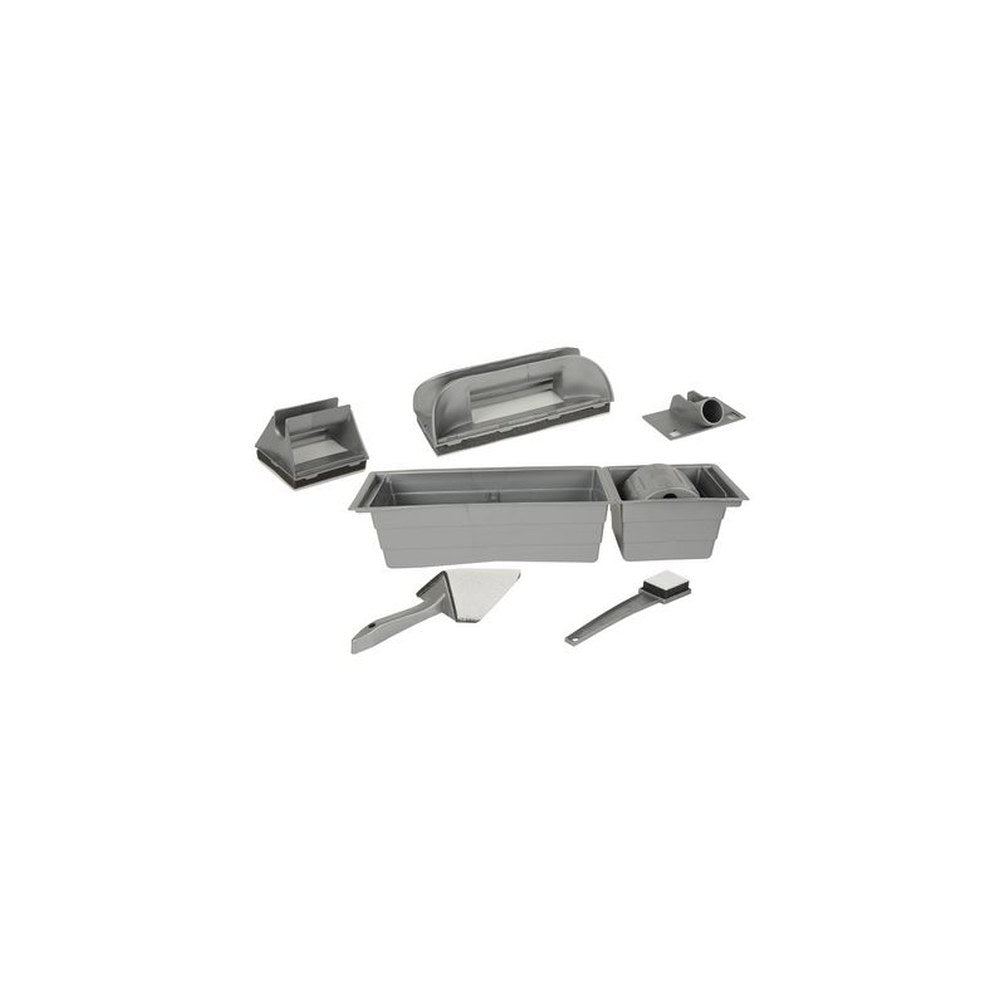 BRÜDER MANNESMANN Kit de peintre, 9 pièces, gris