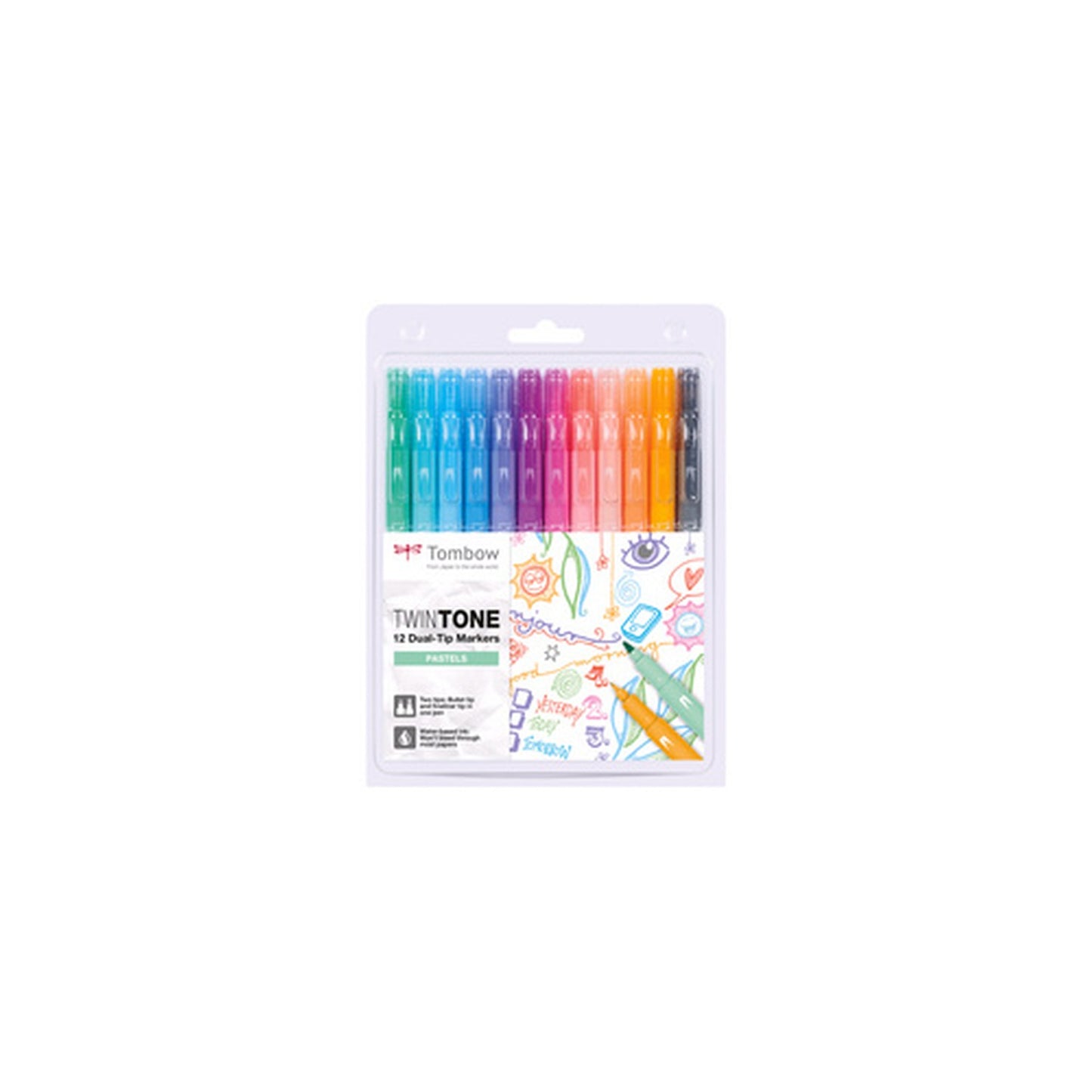 Tombow Feutre double pointe "TwinTone" Pastell Colours