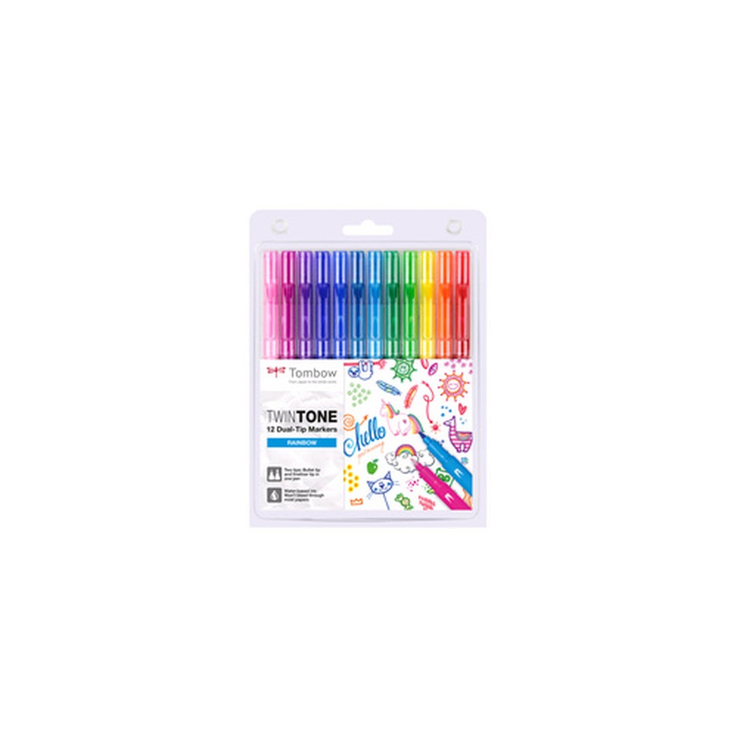 Tombow Feutre double pointe "TwinTone" Rainbow, set de 12