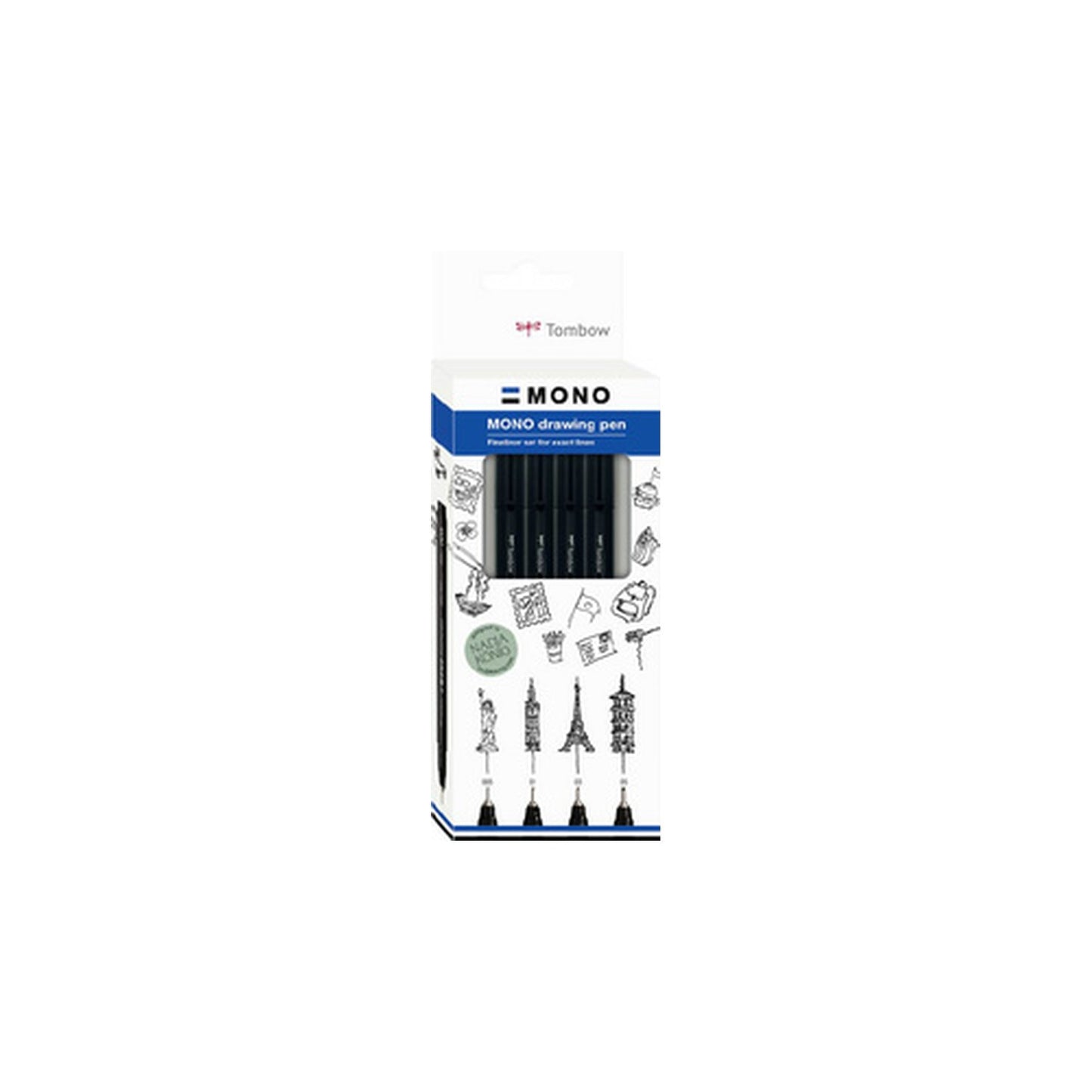 Tombow Feutre fin MONO drawing pen "Bold Set", set de 4