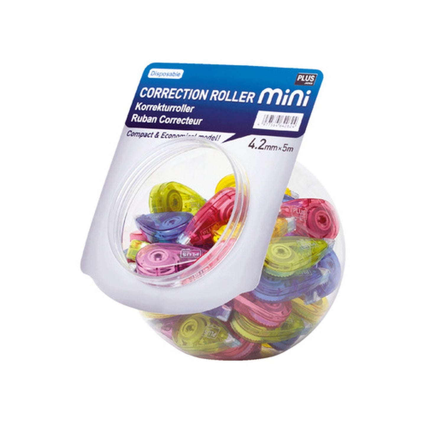 PLUS JAPAN Roller correcteur "MINI", 4,2 mm x 5 m,présentoir