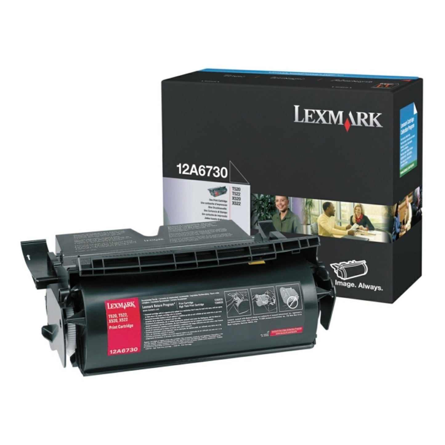 Toner d'origine Lexmark 12A6730 - noir