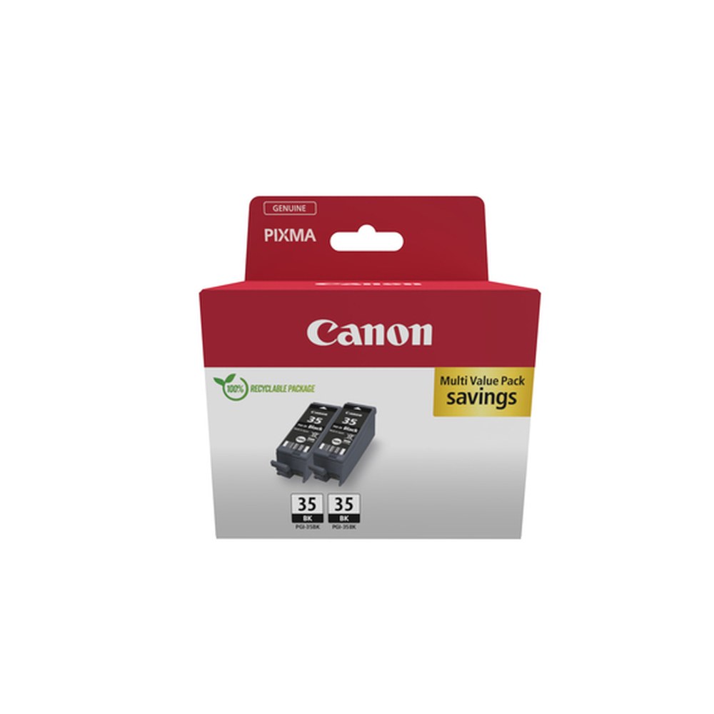 Cartouche d'origine Canon 1509B029 / PGI-35 BK - noire - pack de 2