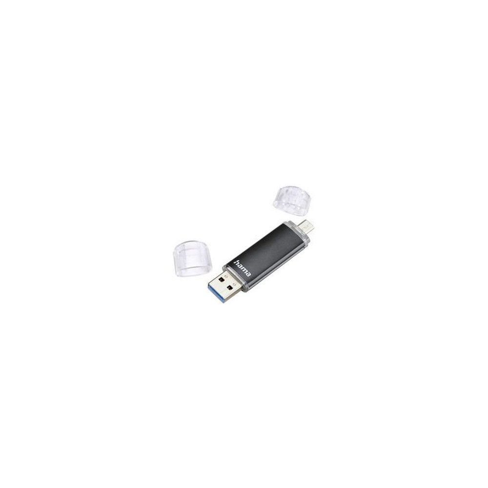 hama Clé USB 3.0 "Laeta Twin", 128 GB, noir