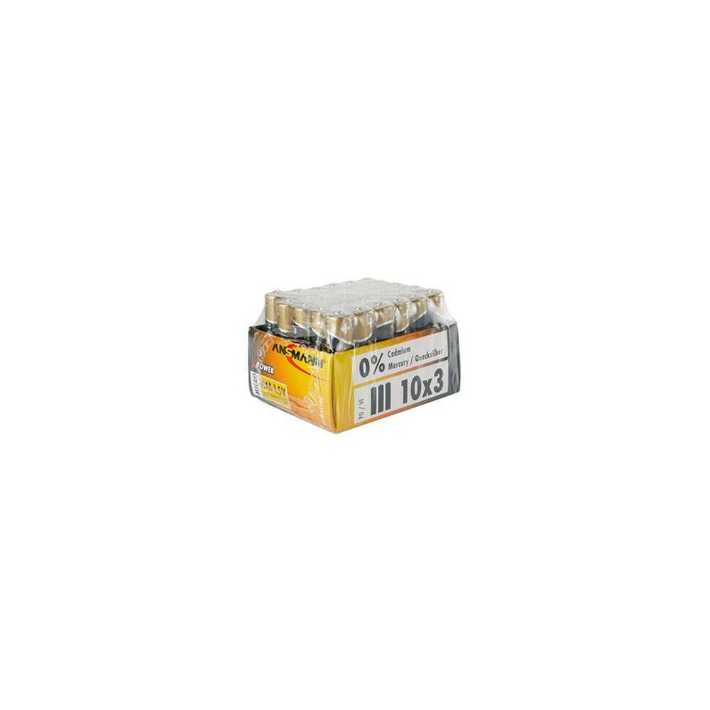 ANSMANN Pile alcaline "X-Power", Micro AAA, présentoir de 30