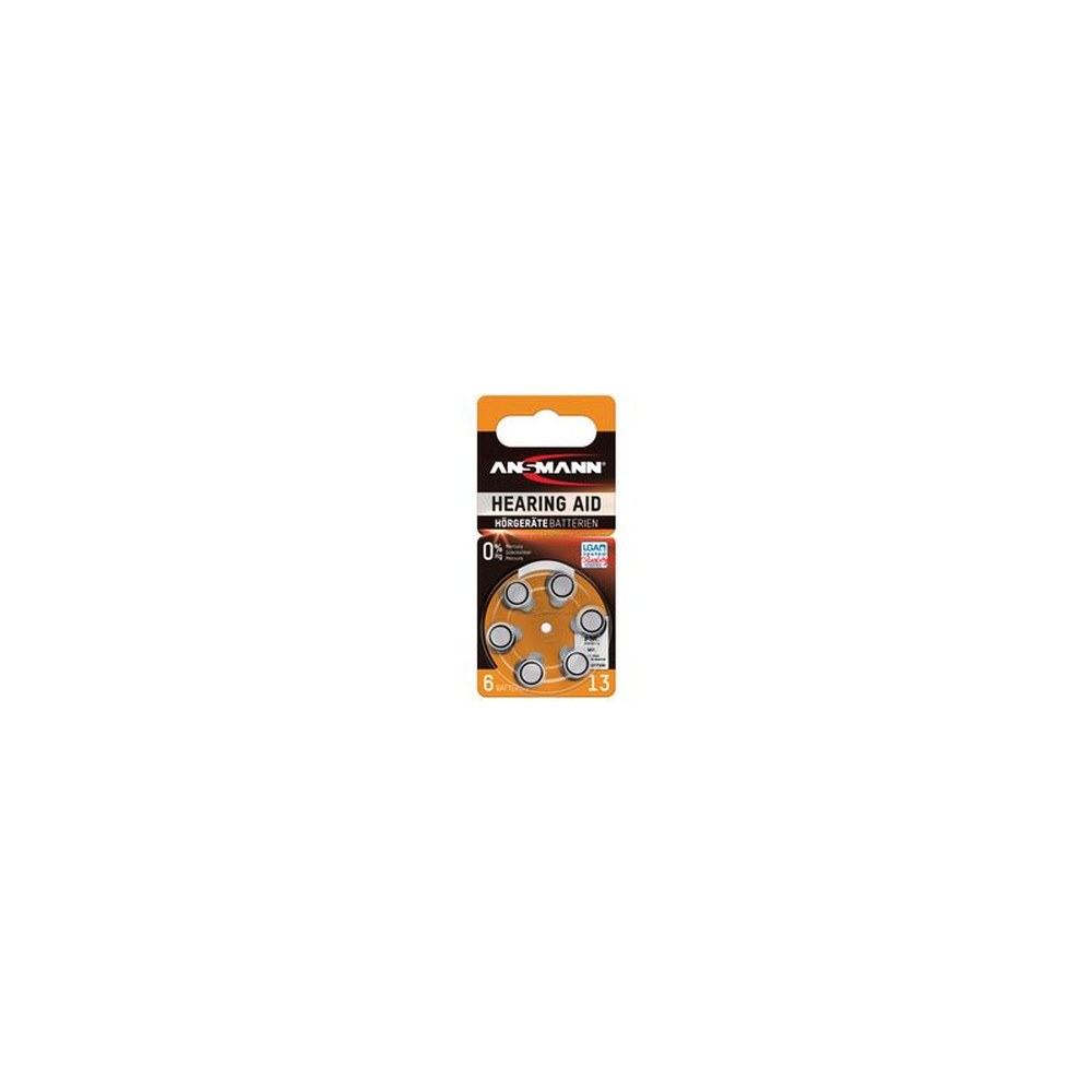 ANSMANN Pile bouton zinc-air 13 (PR-48), blister de 6