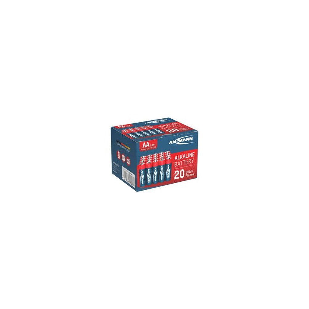 ANSMANN Pile alcaline "RED", Mignon AA, blister de 20