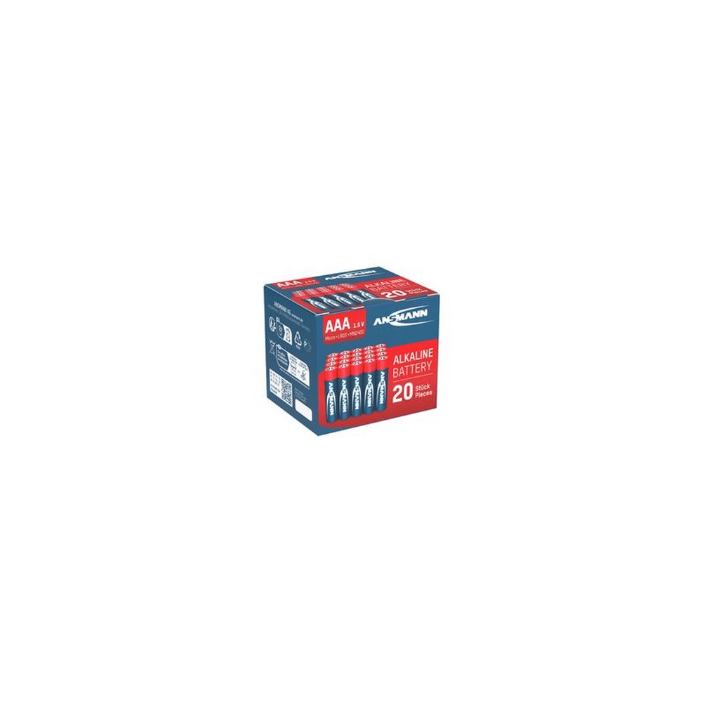 ANSMANN Pile alcaline "RED", Micro AAA, blister de 20