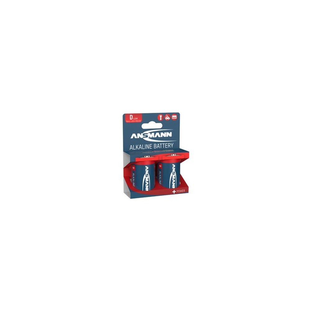 ANSMANN Pile alcaline "RED", Mono D, blister de 2