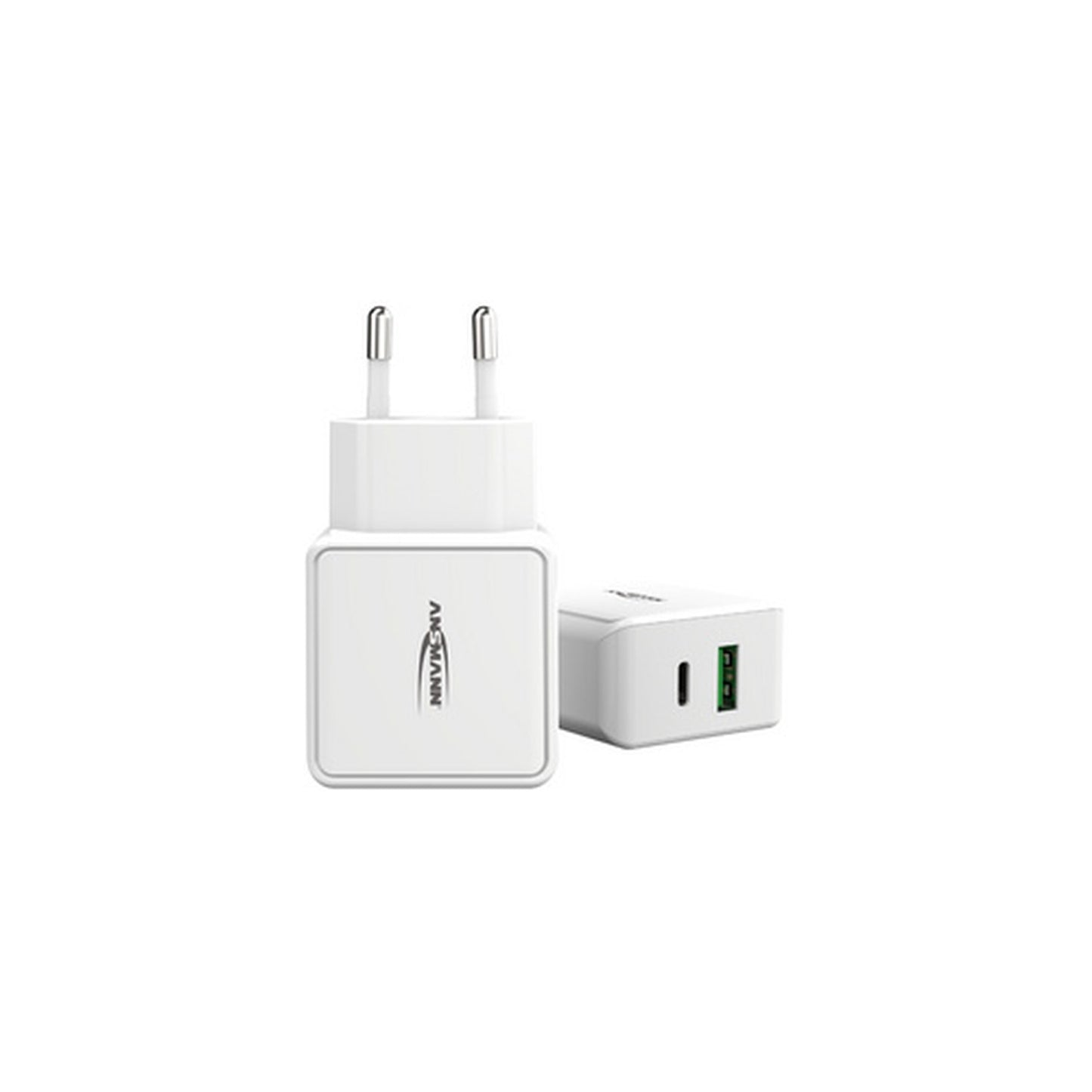 ANSMANN Chargeur USB Home Charger HC218PD, 2x port USB,blanc