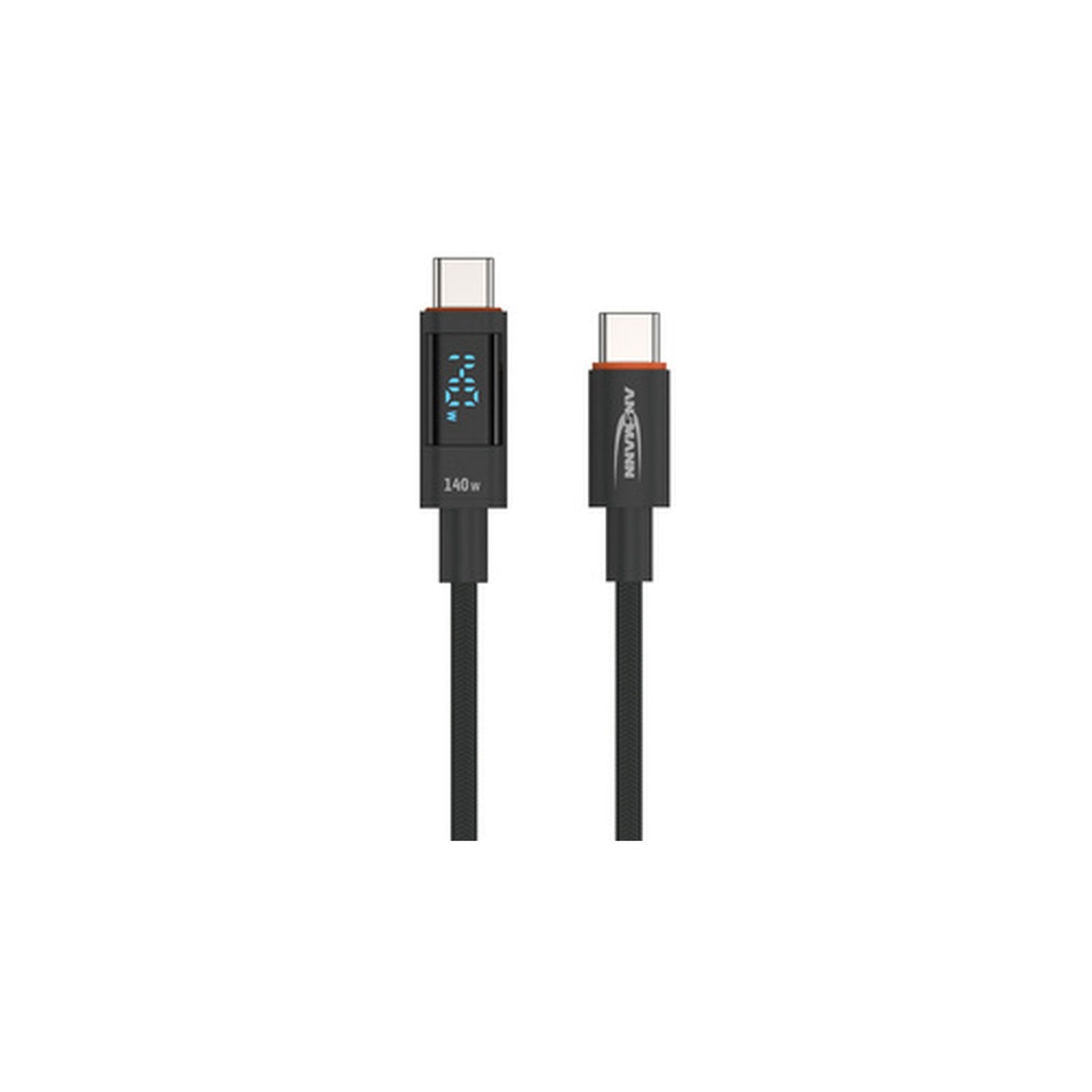 ANSMANN Câble données & charge avec écran, anthracite, 1,2 m