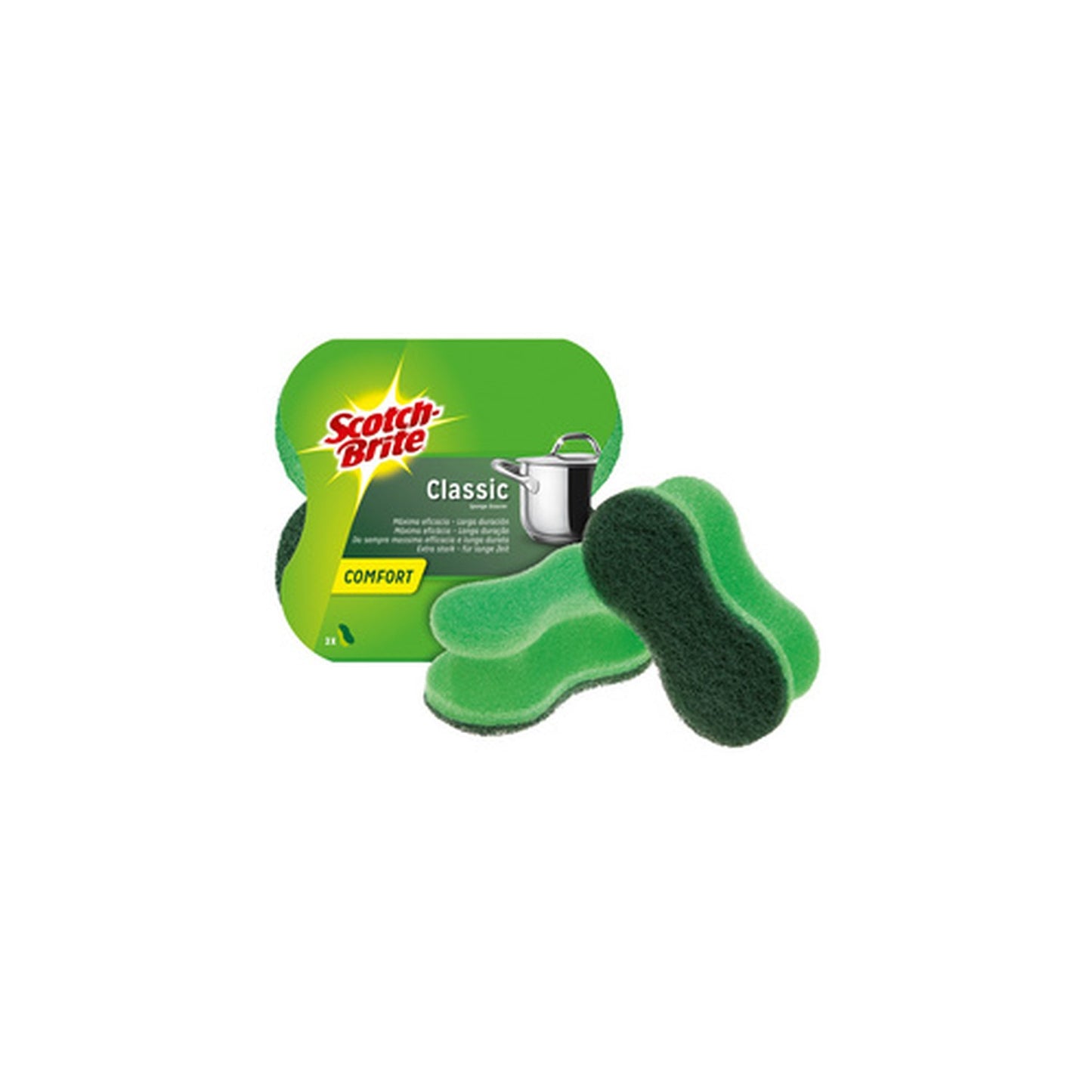 Scotch-Brite Eponge à récurer Classic Comfort, couleur: vert