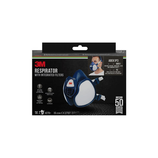 3M Demi-masque respiratoire 4279+, ABEK1P3, bleu/blanc