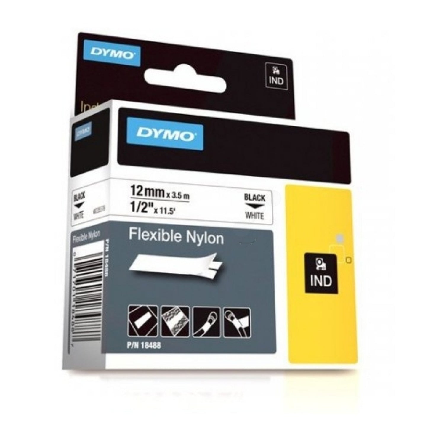 Ruban d'origine Dymo 18758 / S0718100 - noir, blanc