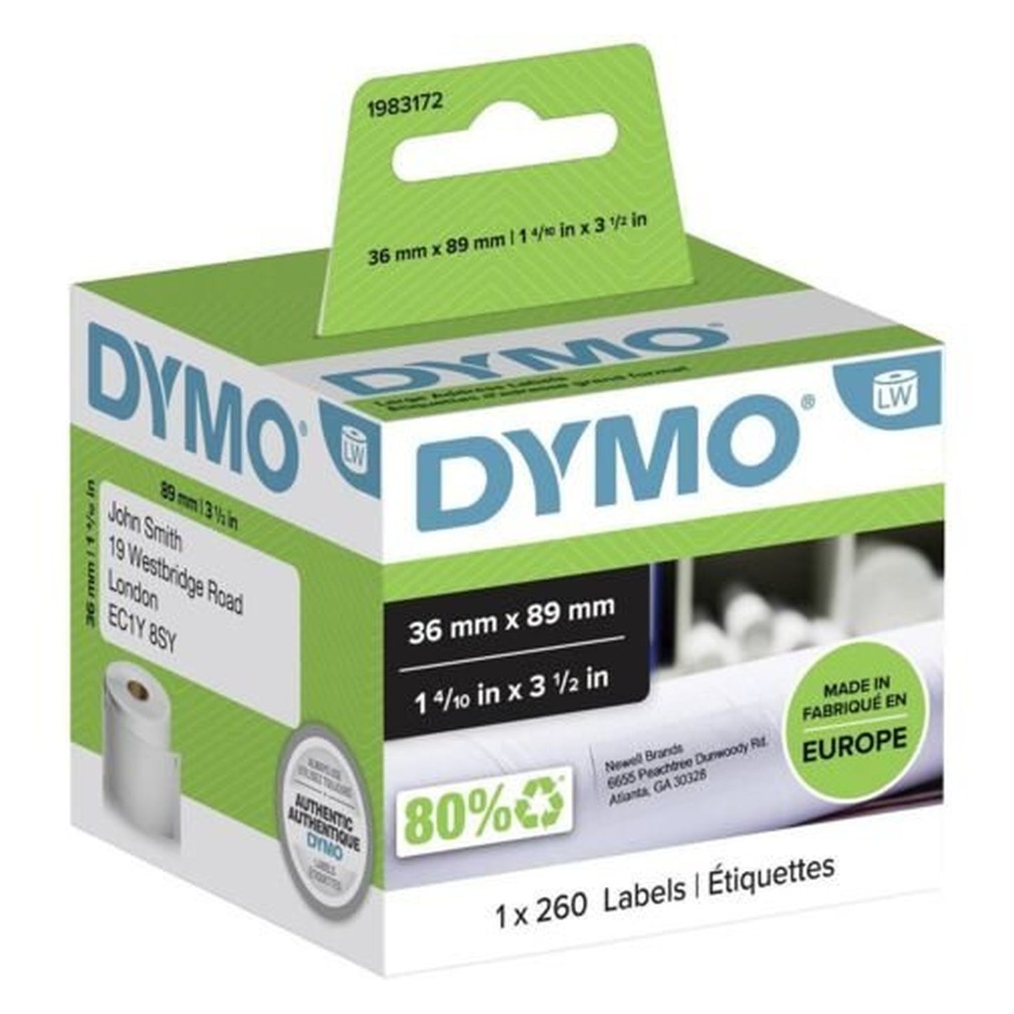 Rouleau d'étiquettes d'origine Dymo 1983172 - blanc