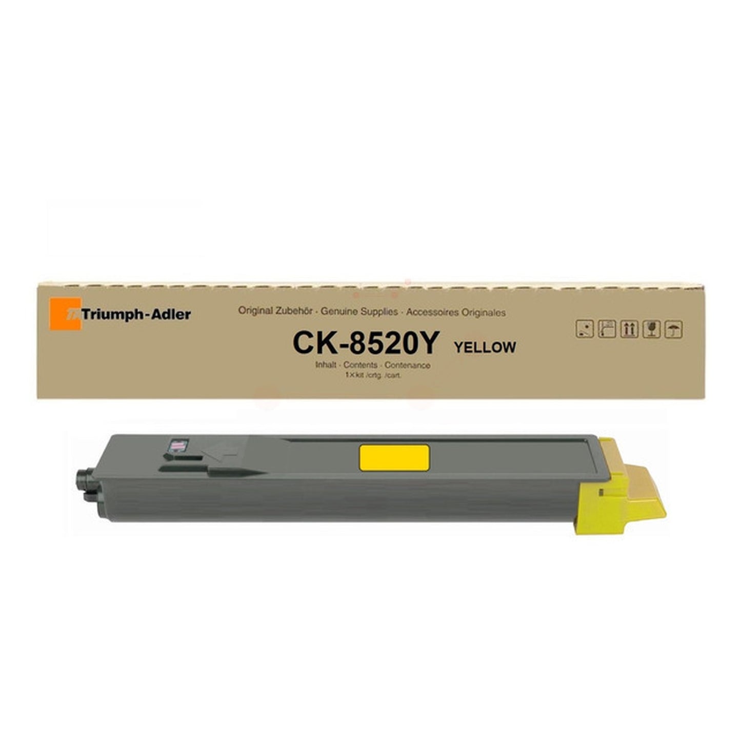 Toner d'origine Triumph-Adler 1T02P3ATA0 / CK-8520 Y - jaune