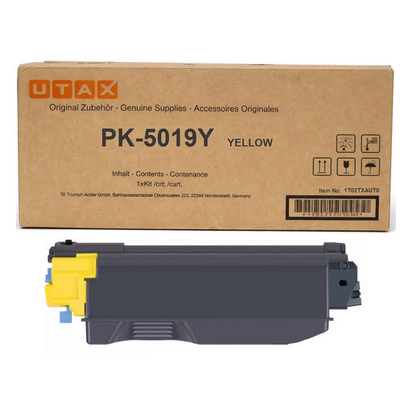 Toner d'origine Utax 1T02TXAUT0 / PK-5019 Y - jaune