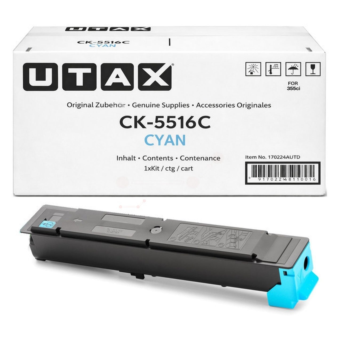 Toner d'origine Utax 1T02Z6CUT0 / CK-5516 C - cyan
