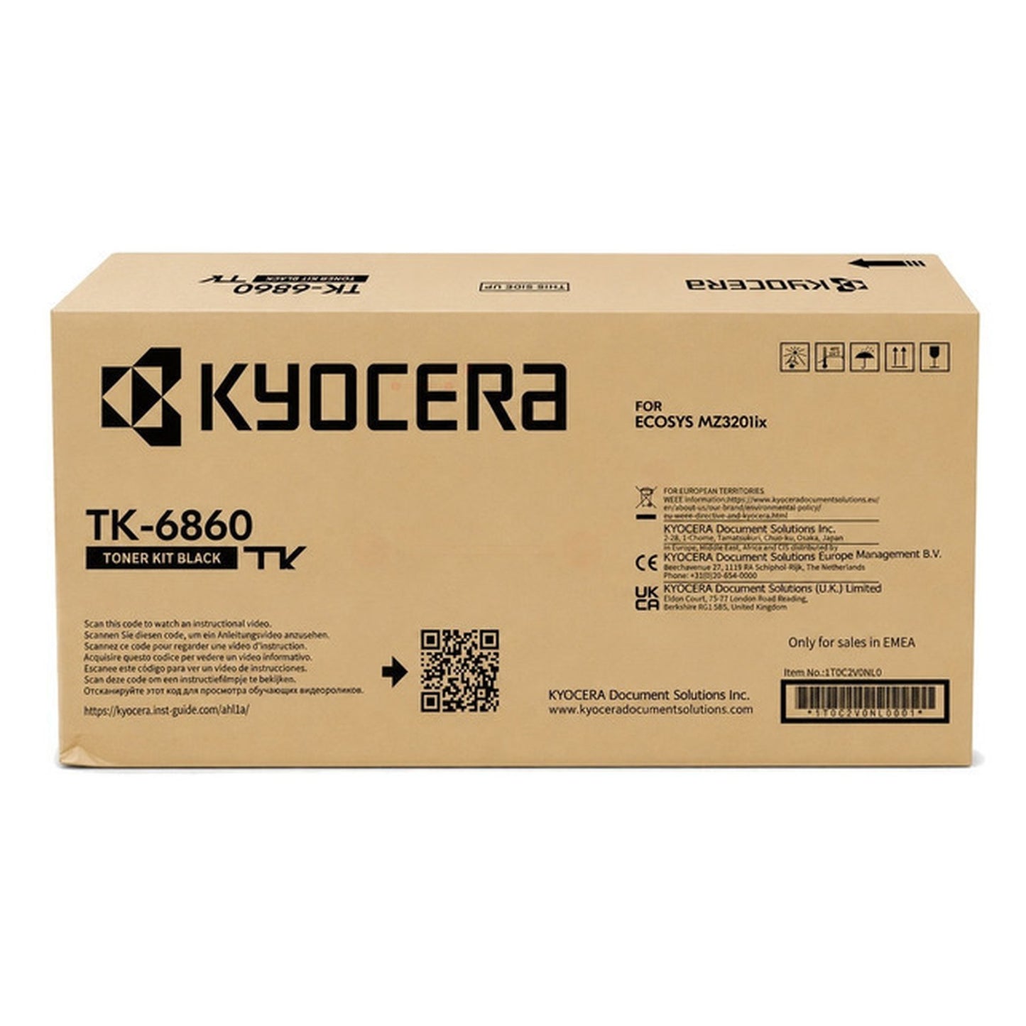 Toner d'origine Kyocera 1T0C2V0NL0 / TK-6860 - noir