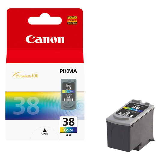 Cartouche Jet d'encre Compatible Canon CL38 (2146B001) Couleurs (9ml soit 207 pages ou 83 photos)